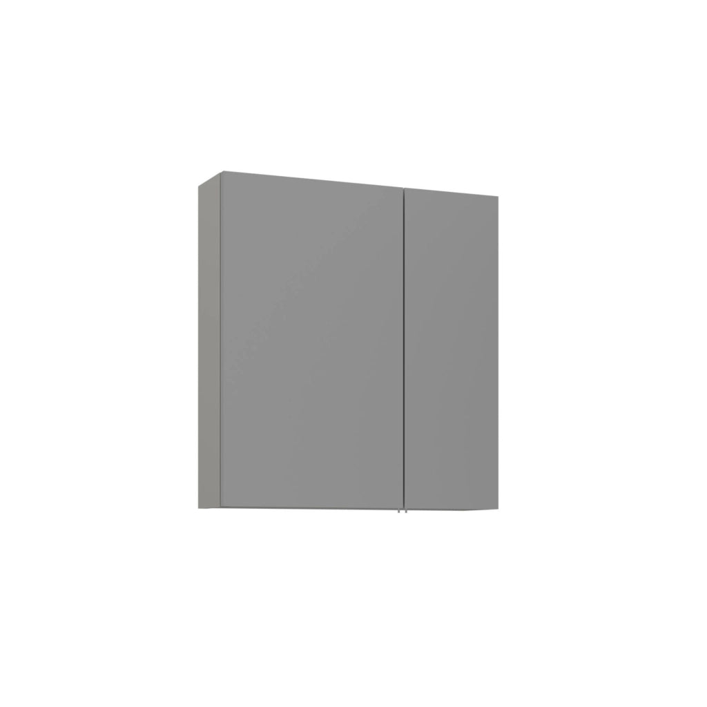 Mobile da bagno con specchio "Bari 60" - 60 x 16 x 66 cm - Cashmere opaco
