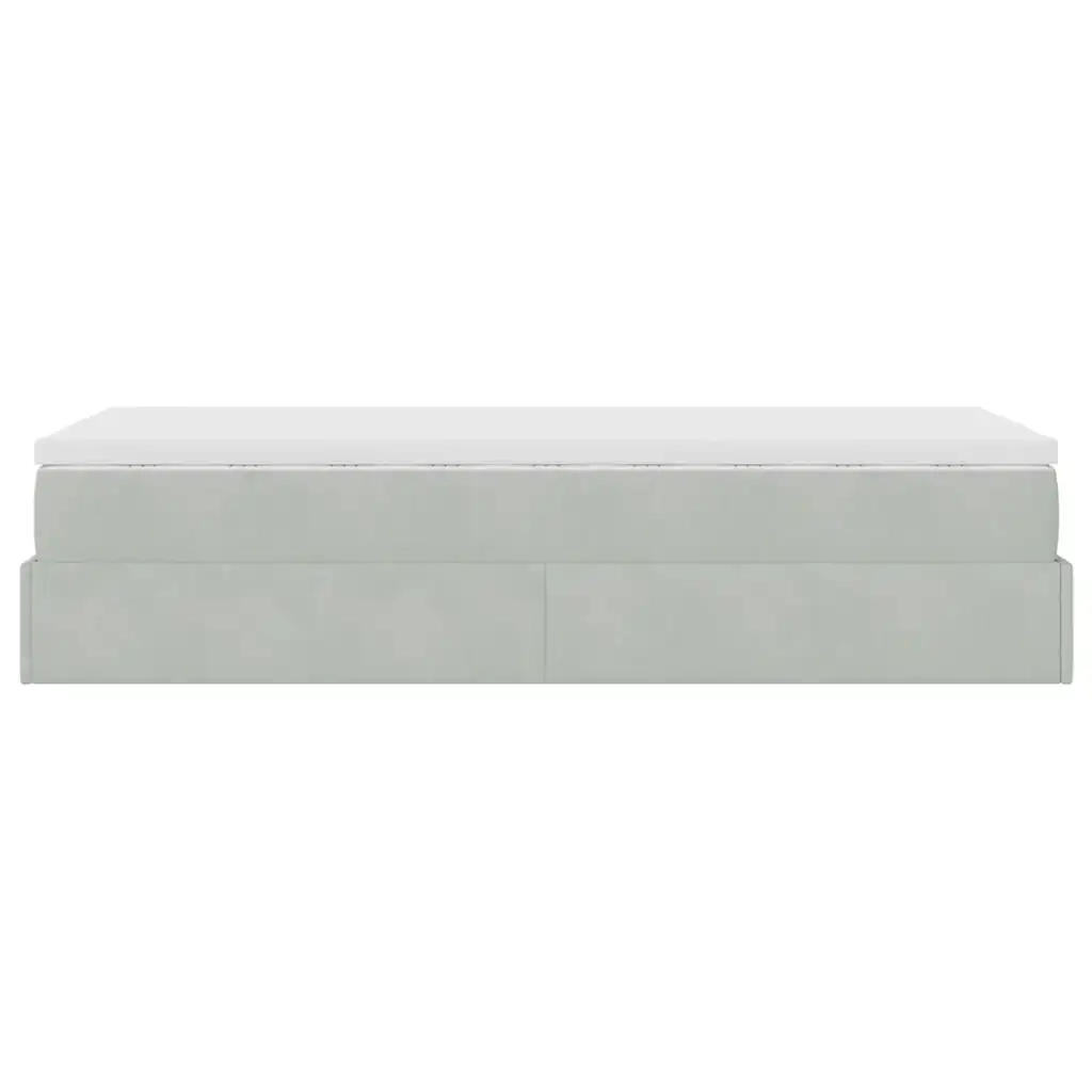 Struttura Letto Pouf con Materasso 90x190 cm in Velluto 3311153