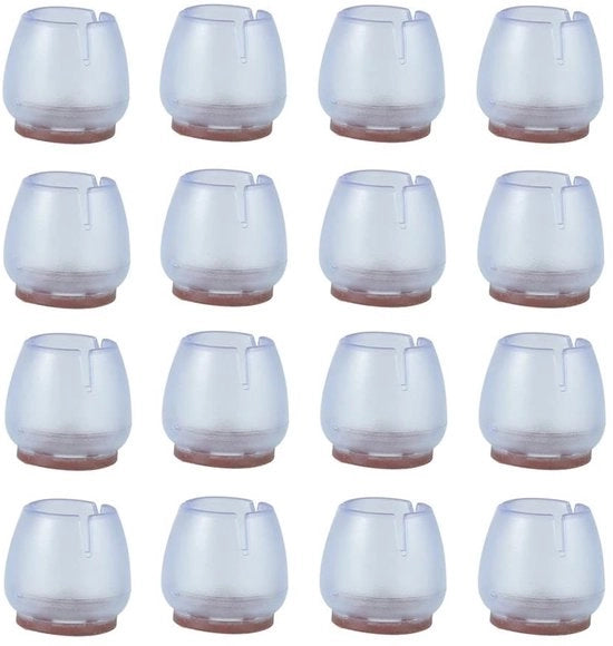 Gomme Antiscivolo per Pavimenti - 16 Pezzi - Gomme di Protezione per Mobili - Protezione per Pavimenti - Adatto per Gambe da 12-65mm - Previene Scalfitture - Protezione per Mobili