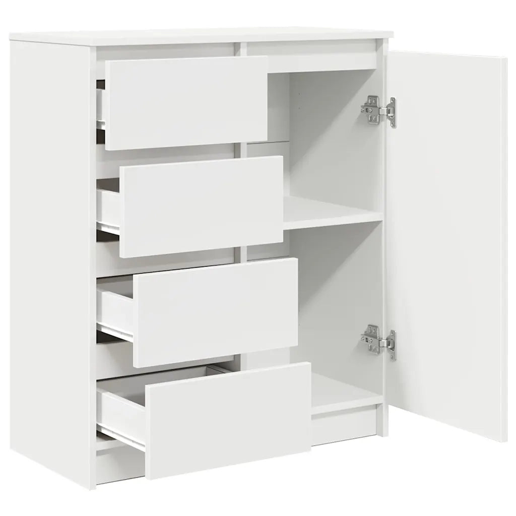 Credenza con Cassetti-Buffet-Armadio da cucina Bianco 71x35x84 cm in Legno Multistrato