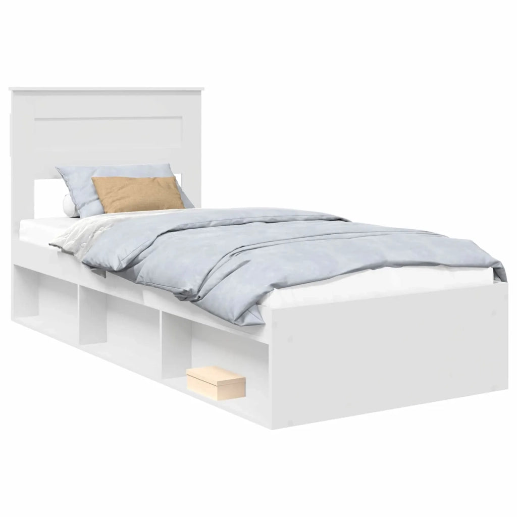 Struttura del letto Bianco 75 x 190 cm Pino massello 3409815