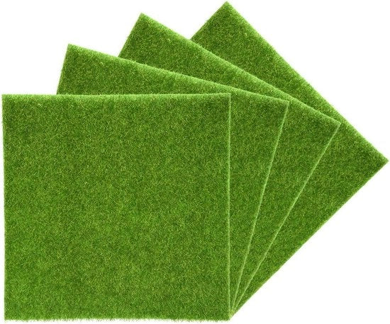 Tappeto in erba sintetica per interni ed esterni - Verde - Materiale ecologico - Resistentente allo scorrimento