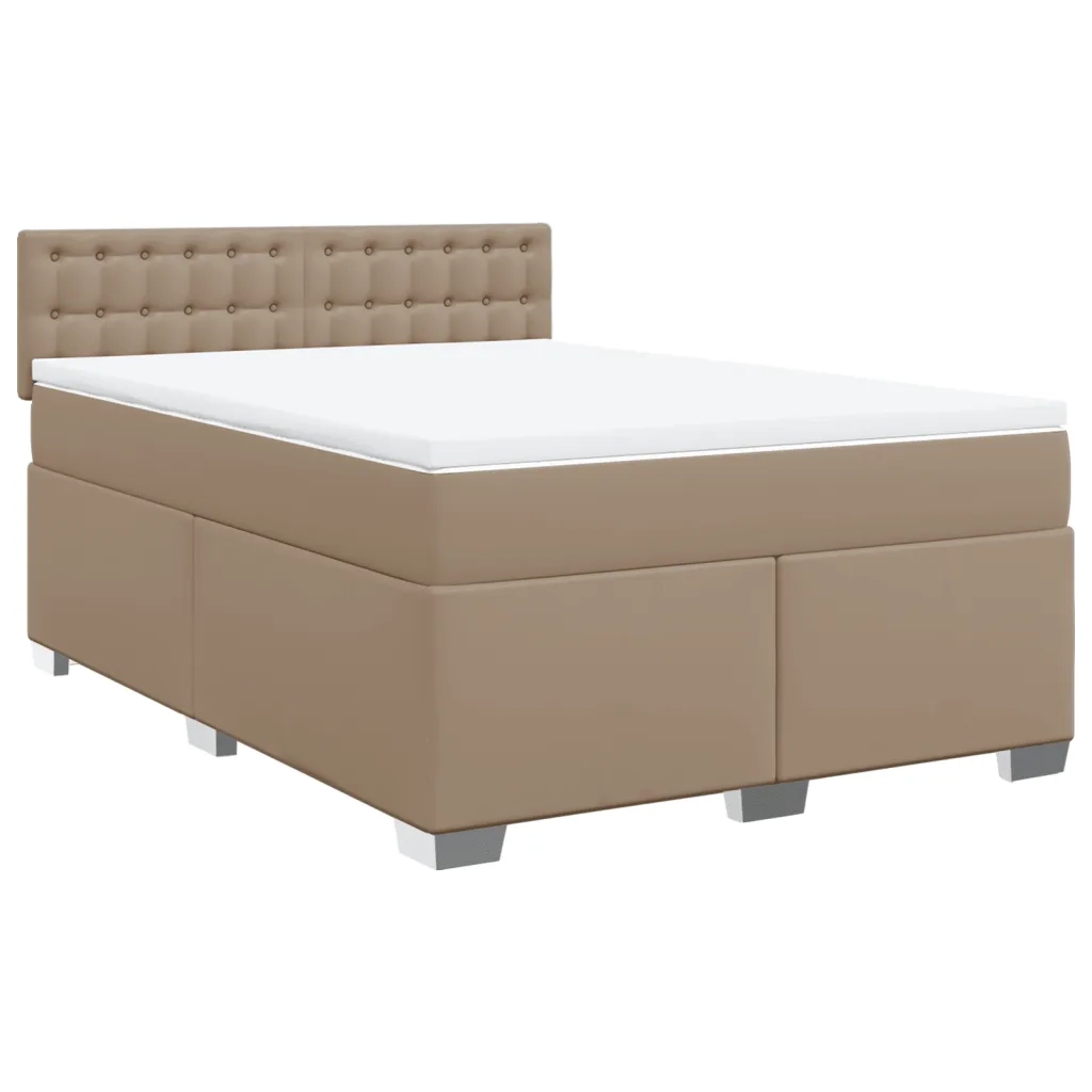 Giroletto a Molle con Materasso Cappuccino 160x200cm Similpelle
