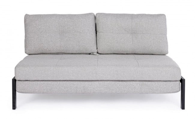 Divano Letto 2 Posti Acciaio Beige Moderno da Interno - ASHTON