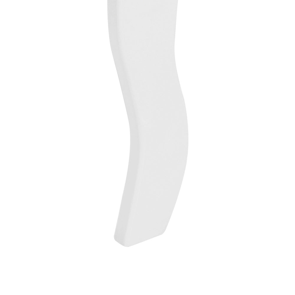 Comodino MDF bianco 3 cassetti portaoggetti Gambe curvy cabriole Manopole in metallo Maniglie design scandinavo