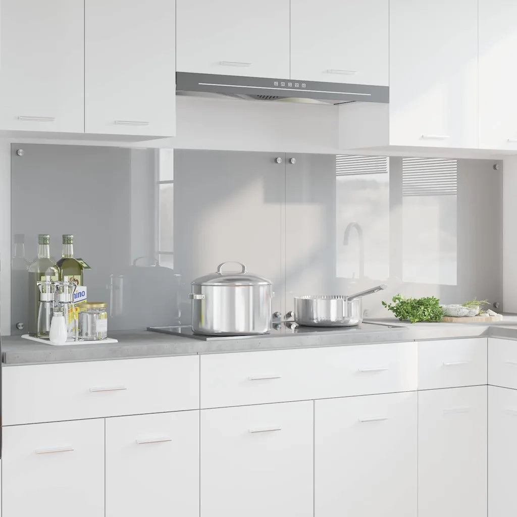 Schienale da cucina 2 pcs Grigio chiaro 100 x 60 cm 3415457