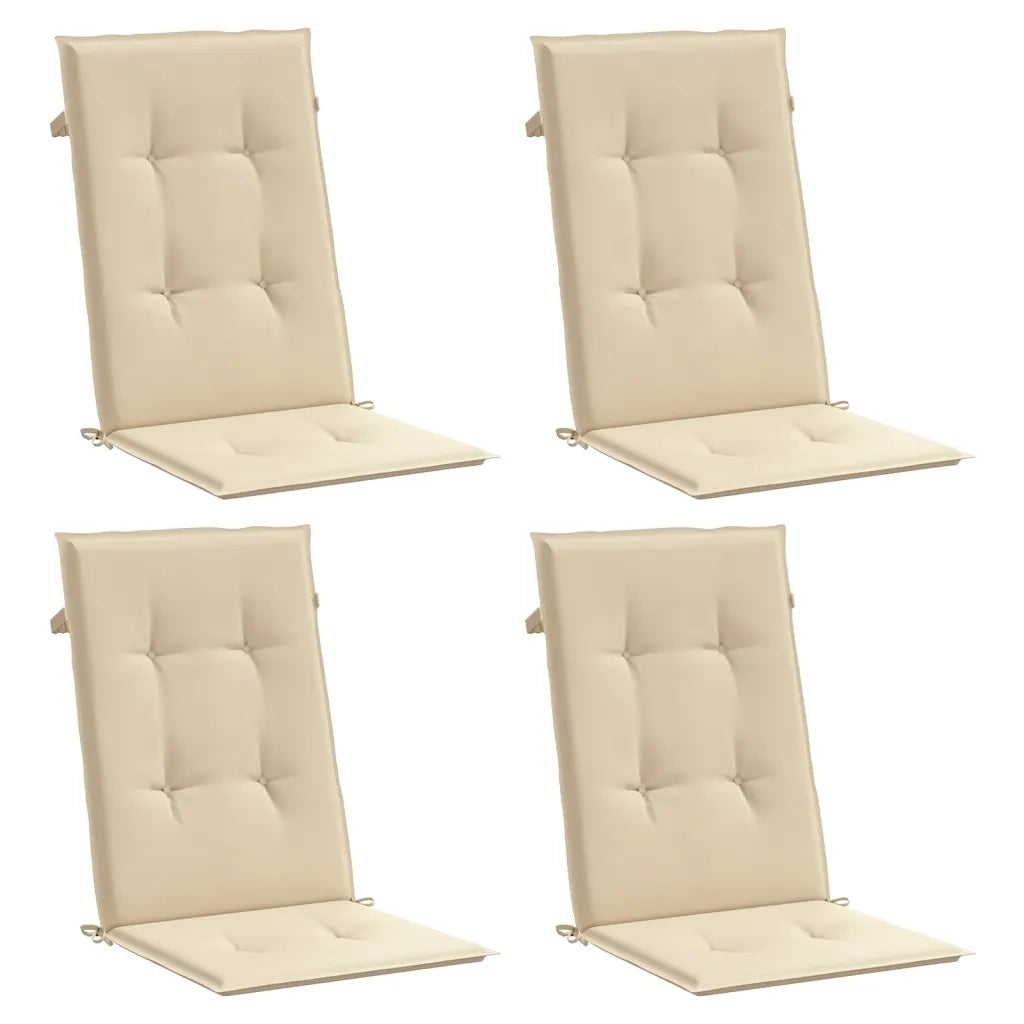 Cuscini per Sedie 4 pz | Cuscini per sedie Beige 120x50x3 cm in Tessuto