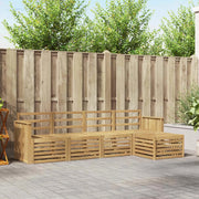 Set di divani da esterno 5 pcs Bianco 249 x 122,5 x 73 cm 3391669