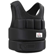 Gilet zavorrato regolabile da 10 kg, con pesi rimovibili, in tessuto Oxford, Nero