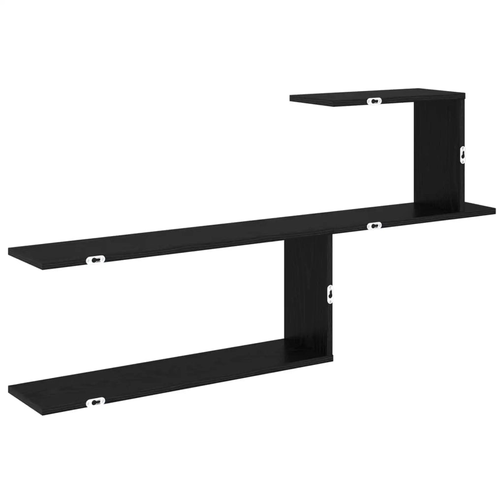 Scaffale da parete Rovere Nero 122 x 18 x 60 cm 8012181
