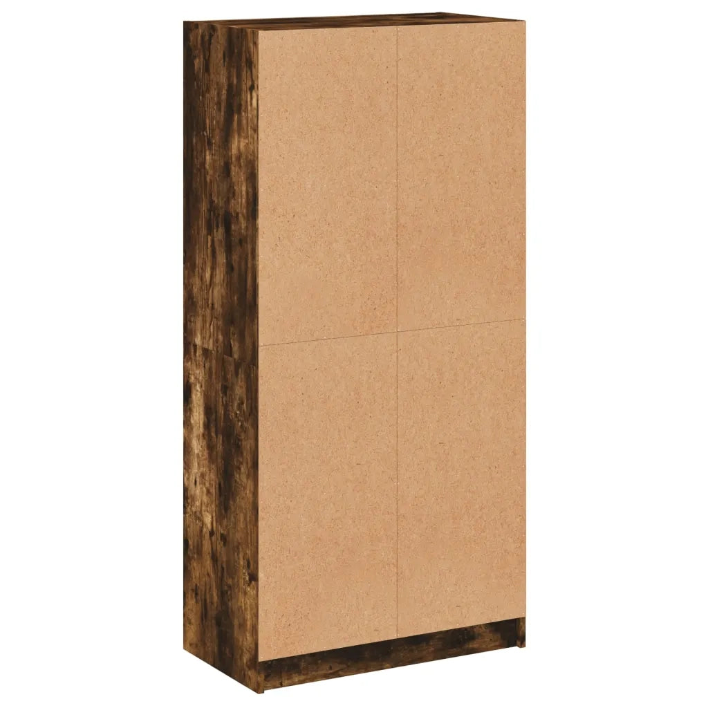 Credenza | Madia | Buffet da pranzo | Armadio da pranzo con Ante Rovere Fumo 68x37x142 cm Legno Multistrato