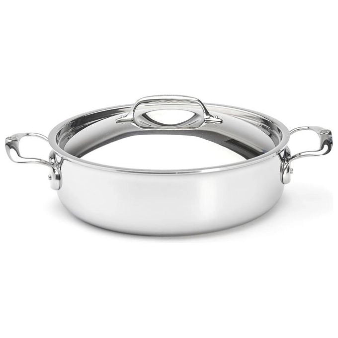 De Buyer 3741.28 Affinity Casseruola Bassa con Coperchio 28 cm Acciaio Inox 4,6 L Induzione colore Acciaio inossidabile