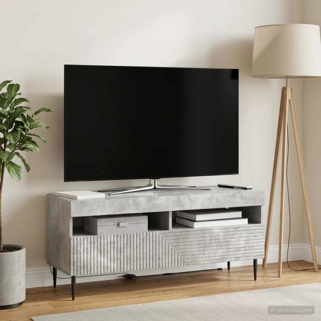 Mobile TV LED Grigio Cemento Legno ingegnerizzato 896988