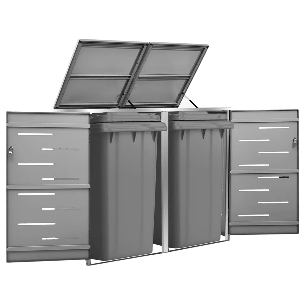 Copribidone per Spazzatura Singolo 69x77,5x112,5cm Acciaio Inox 149555