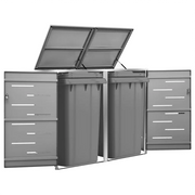 Copribidone per Spazzatura Singolo 69x77,5x112,5cm Acciaio Inox 149555