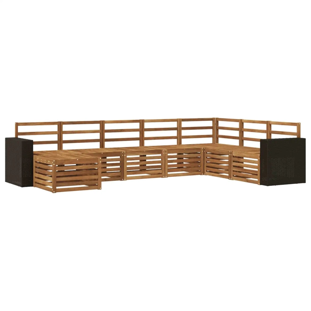 Set di divani da esterno 8 pcs Naturale