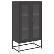 Credenza | Madia | Buffet da pranzo | Armadio da pranzo Nera 68x39x123 cm in Acciaio