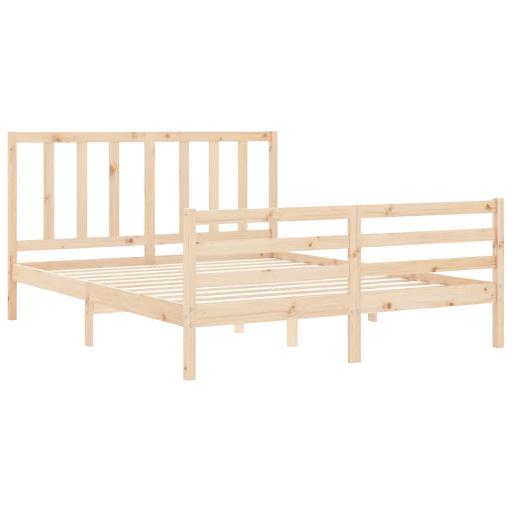 Giroletto senza Materasso-Struttura Letto 160x200 cm in Legno Massello di Pino 282188