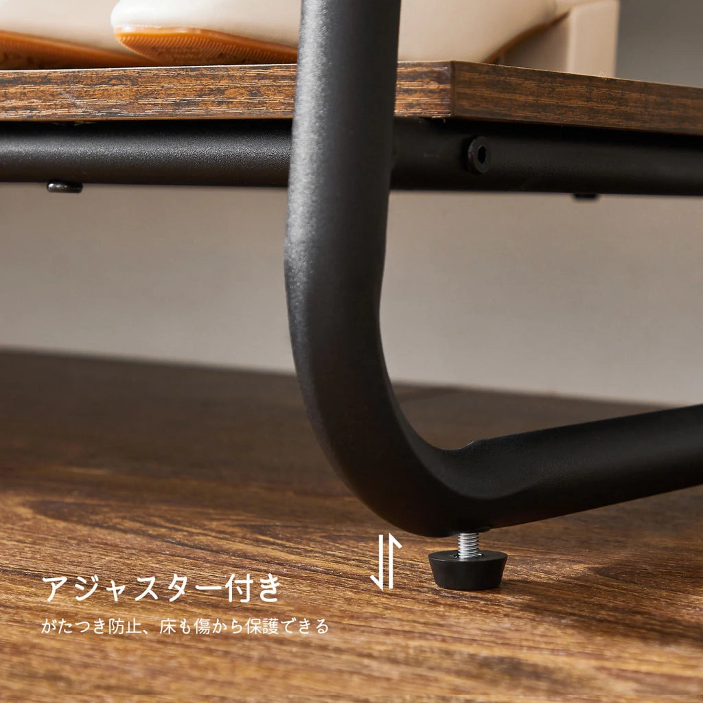 Appendiabiti industriale 100 x 45 x 160 cm robusto appendiabiti con 2 ripiani 6 ganci struttura in acciaio per camera da letto stile industriale nero 12_0006991