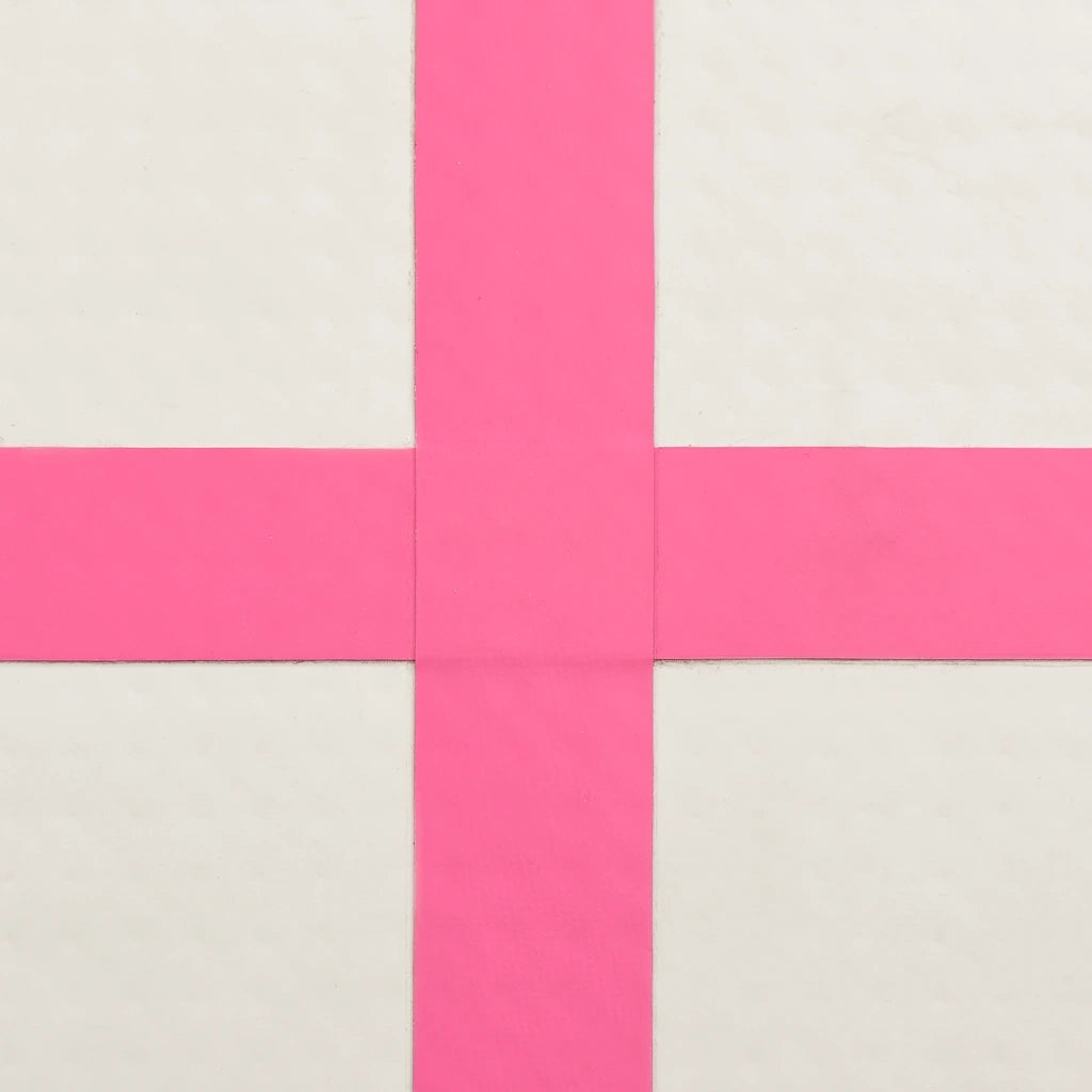 Tappetino Ginnastica Gonfiabile con Pompa 60x100x15 cm PVC Rosa CFW7379806