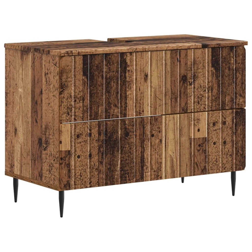Armadio per Lavabo da Bagno ZWOLLE Legno antico 896363
