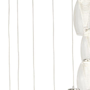 Lampadario Contemporaneo Ciclon Acciaio Cromo Vetro Trasparente Led 60W 3000K
