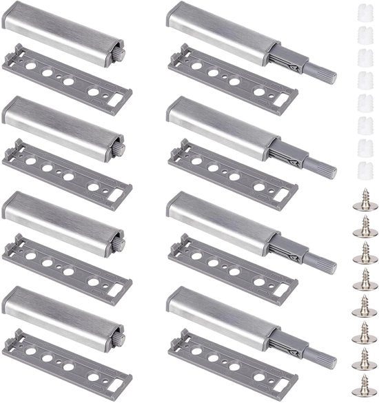 Set di apribiletti per porte e porte di servizio, pacchetto da 8, chiusura morbida, retrofit con chiusure magnetiche per porte e porte di servizio