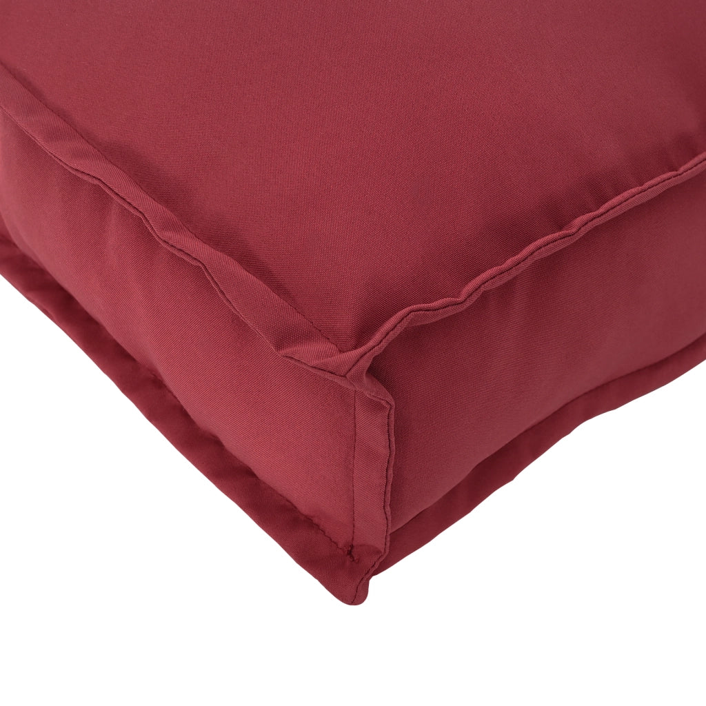 vidaXL Set di Cuscini per Pallet 2 pcs Rosso vino 70 x 70 x 12 cm