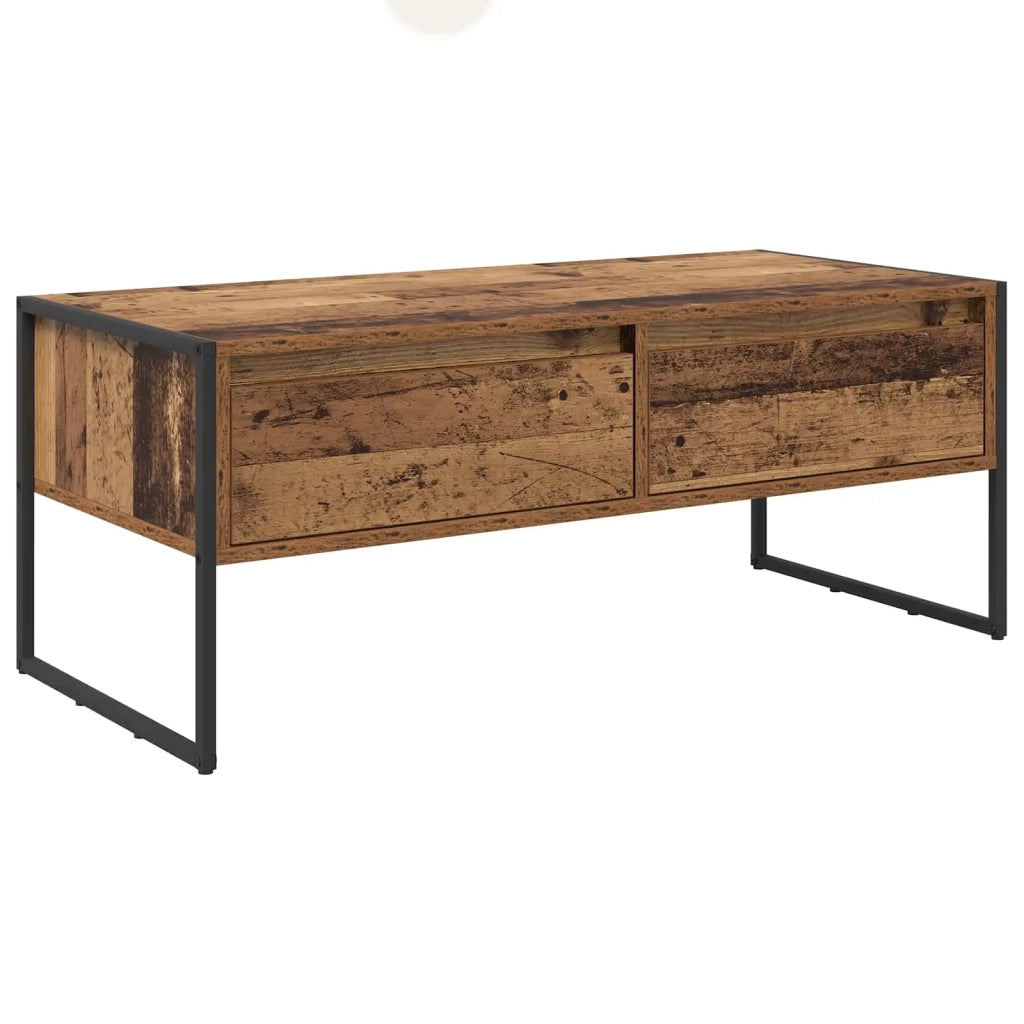 Tavolino da salotto con cassetto Legno vecchio 100 x 46 x 40 cm 886448