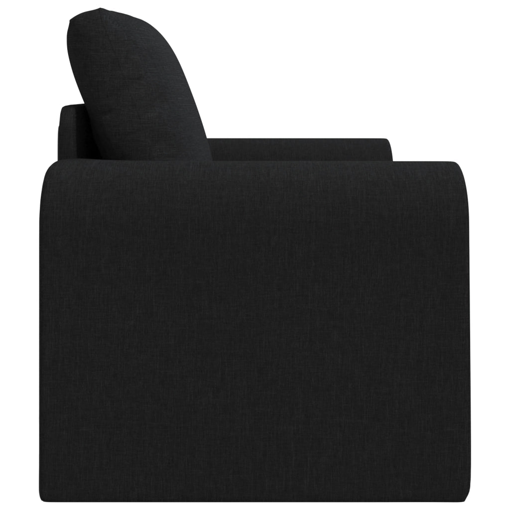 Divano Letto 2-in-1 Nero 98x71x83 cm in Tessuto
