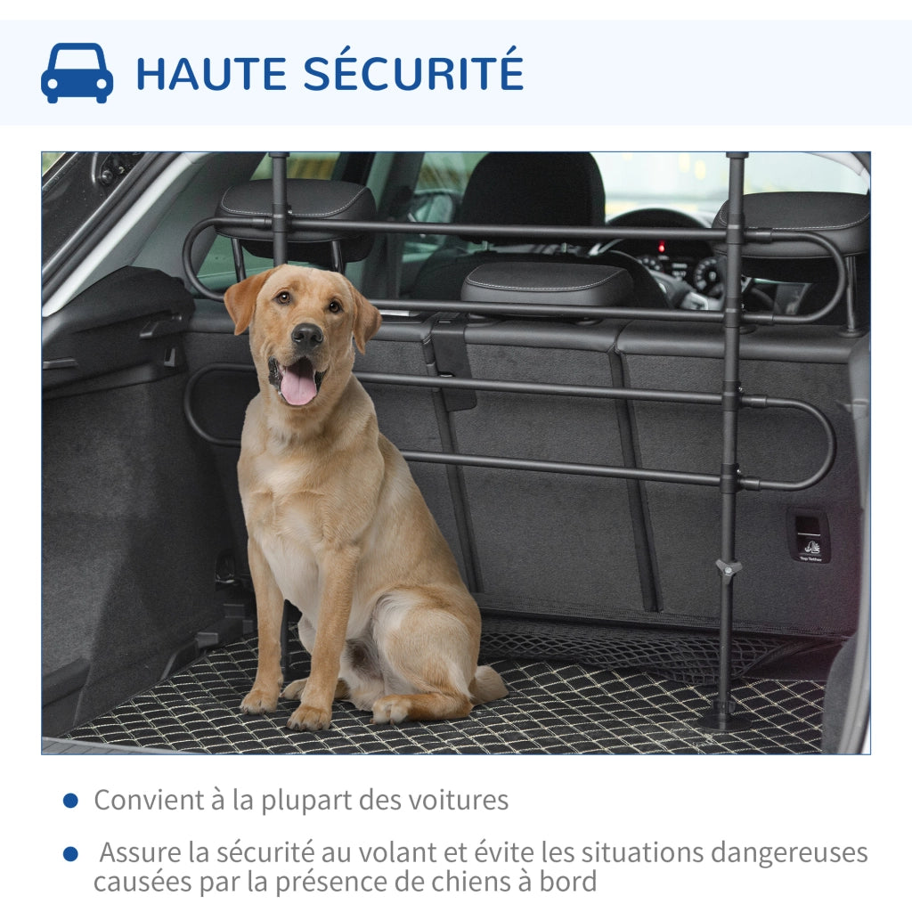 Barriera di sicurezza per cani ¨C zephmum ¨C acciaio nero, estensibile
