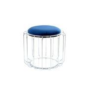 Pouf e tavolino trasformabile Comfortable blu e argento