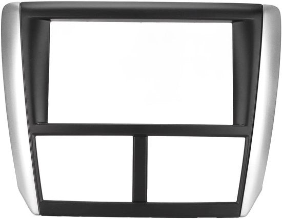 Autoradio Diafragma Doppio-DIN - Pannello di Navigazione Frame di Sostituzione - Materiale ABS - Finestra Giallogrigia/Nera - Per Impreza 2007-2012 - Incluso Frame Fissabile - Frame di Navigazione