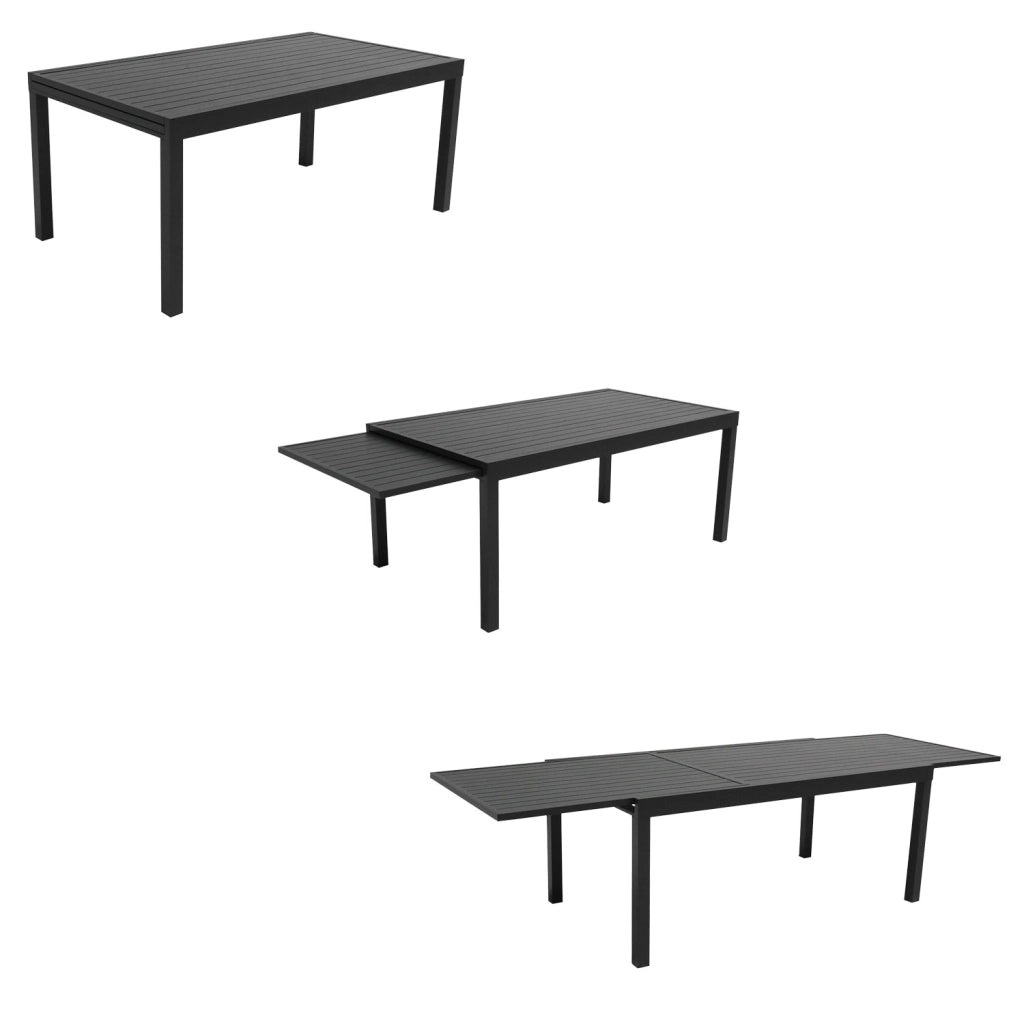 VENEZIASet di mobili da giardino allungabili in alluminio 180/300 - antracite