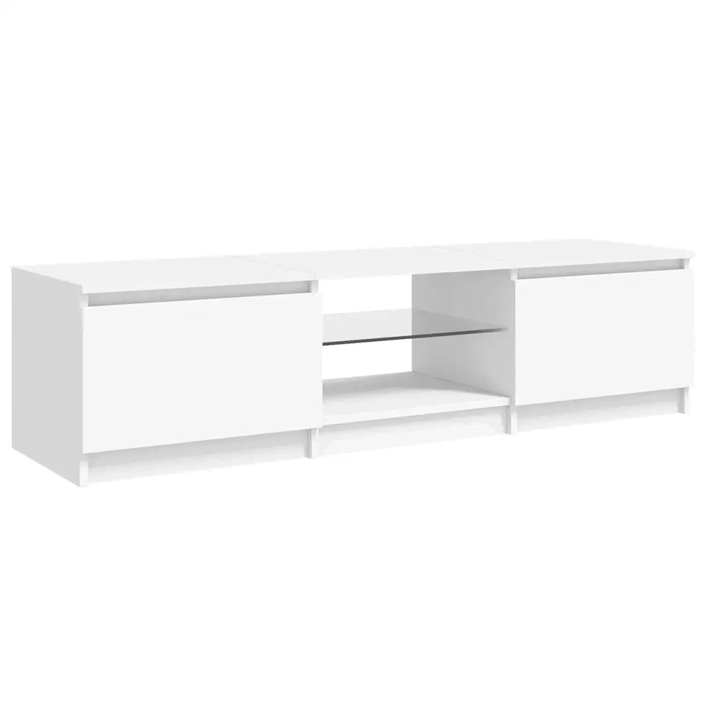 Mobile Porta TV con Luci LED-Mobile per TV-Credenza TV Bianco 140x40x36 cm