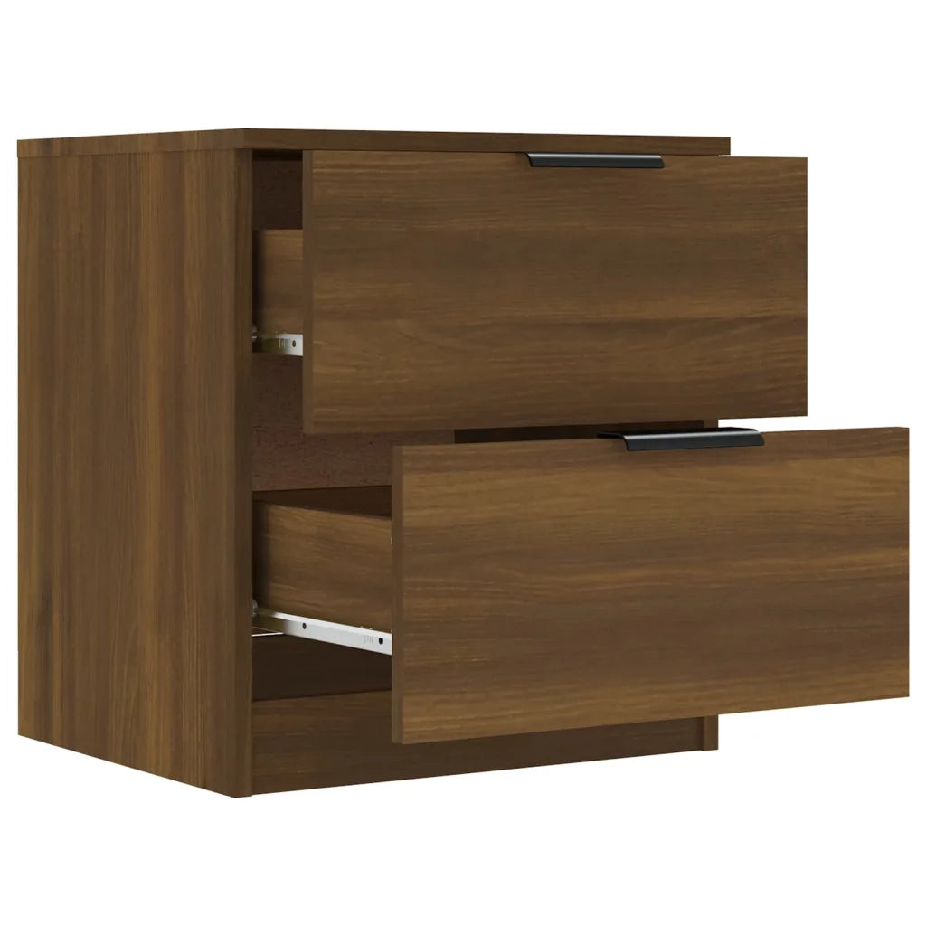 Comodini 2 pz Rovere Marrone in Legno Multistrato cod mxl 30647