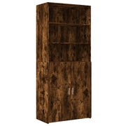Buffet credenza cassettiera mobile contenitore organizer cucina soggiorno soggiorno alto 80 x 42,5 x 185 cm derivati ​​del legno marrone 02_0033562