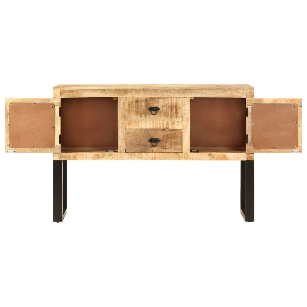Credenza | Madia | Buffet da pranzo | Armadio da pranzo 110x30x74 cm in Legno di Mango Grezzo