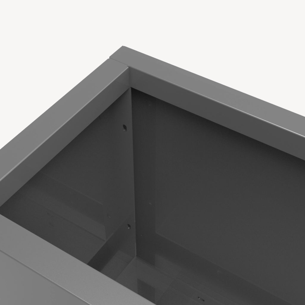 Fioriera Vaargel in Acciaio Portafiori 82x90x30 cm - Grigio Antracite casa.pro