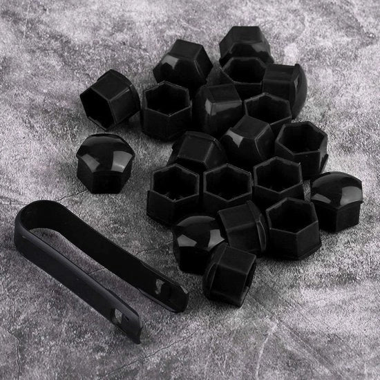 Copertura per Pneumatici 20 Unità - 21 mm - Antisfrega - Nylon PA66 - Nero - Adatto per Autocicli