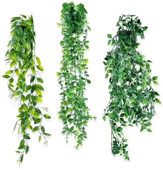 Coltivazioni di imitazione di piante - set di 3 - verde - ecocompatibile