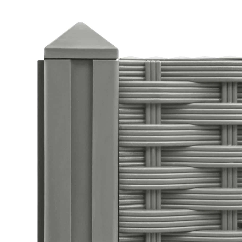 Fioriera rialzata per piante fiori terrazza giardino 80 x 80 x 38 cm polipropilene grigio 02_0039249