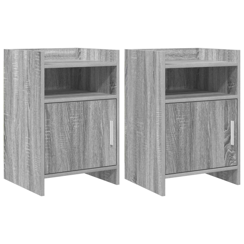 Comodini 2 pz Sonoma grigio 40 x 36 x 60 cm 8011046