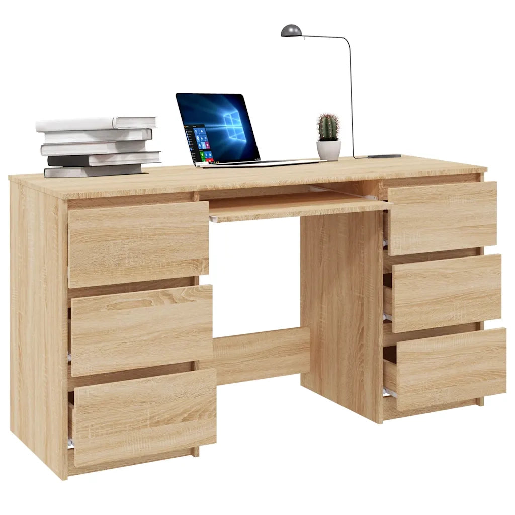 Scrivania Rovere Sonoma 140x50x77 cm in Legno Multistratocod mxl 81687