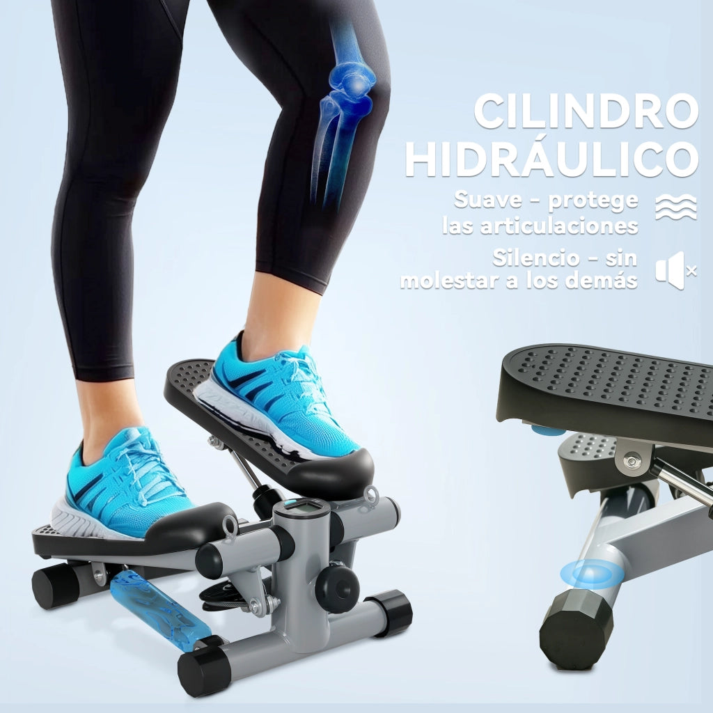 Stepper per esercizi a casa ¨C zephmum ¨C grigio con monitor LCD