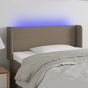 Testiera a LED-Testata con LED Tortora 93x16x78/88 cm in Tessuto 337839