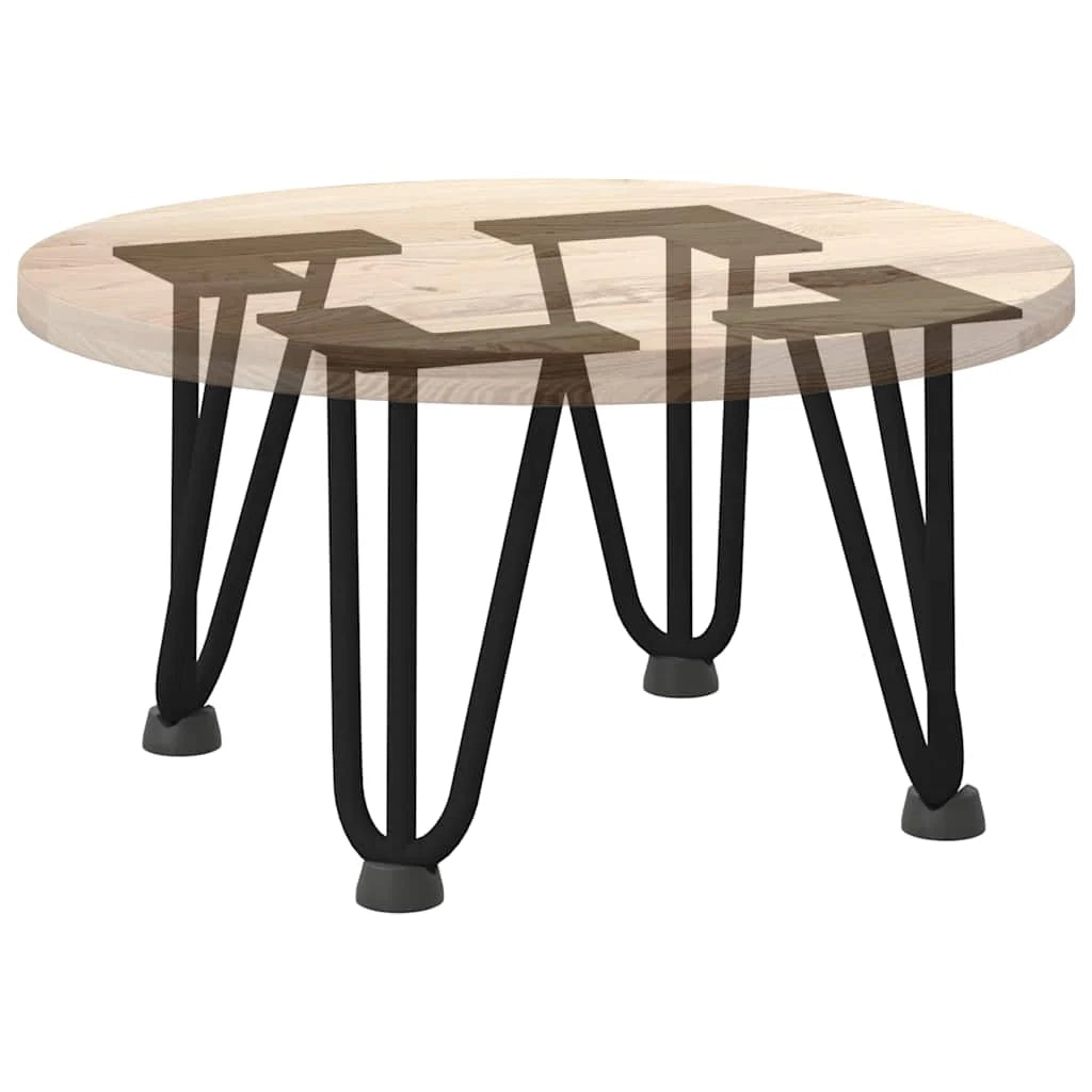 Set di 4 gambe a forcina per tavolino da caffè 20 cm design moderno stabili in acciaio nero massiccio 02_0056731