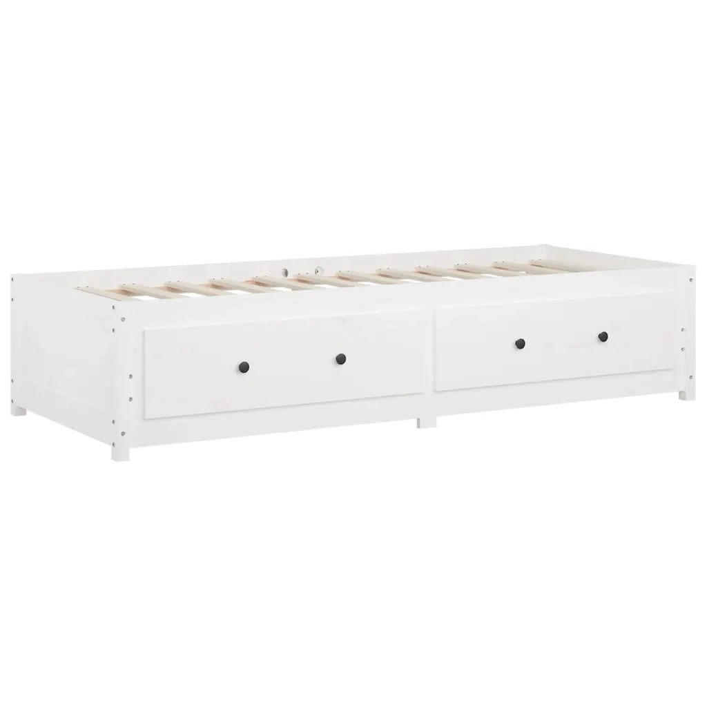 Dormeuse Bianca 90x190 cm Single in Legno Massello di Pino 821595