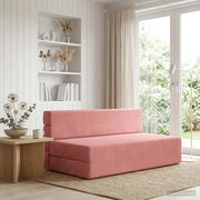 Divano Letto Pieghevole Rosa 152 x 86,5 x 60 cm Tessuto