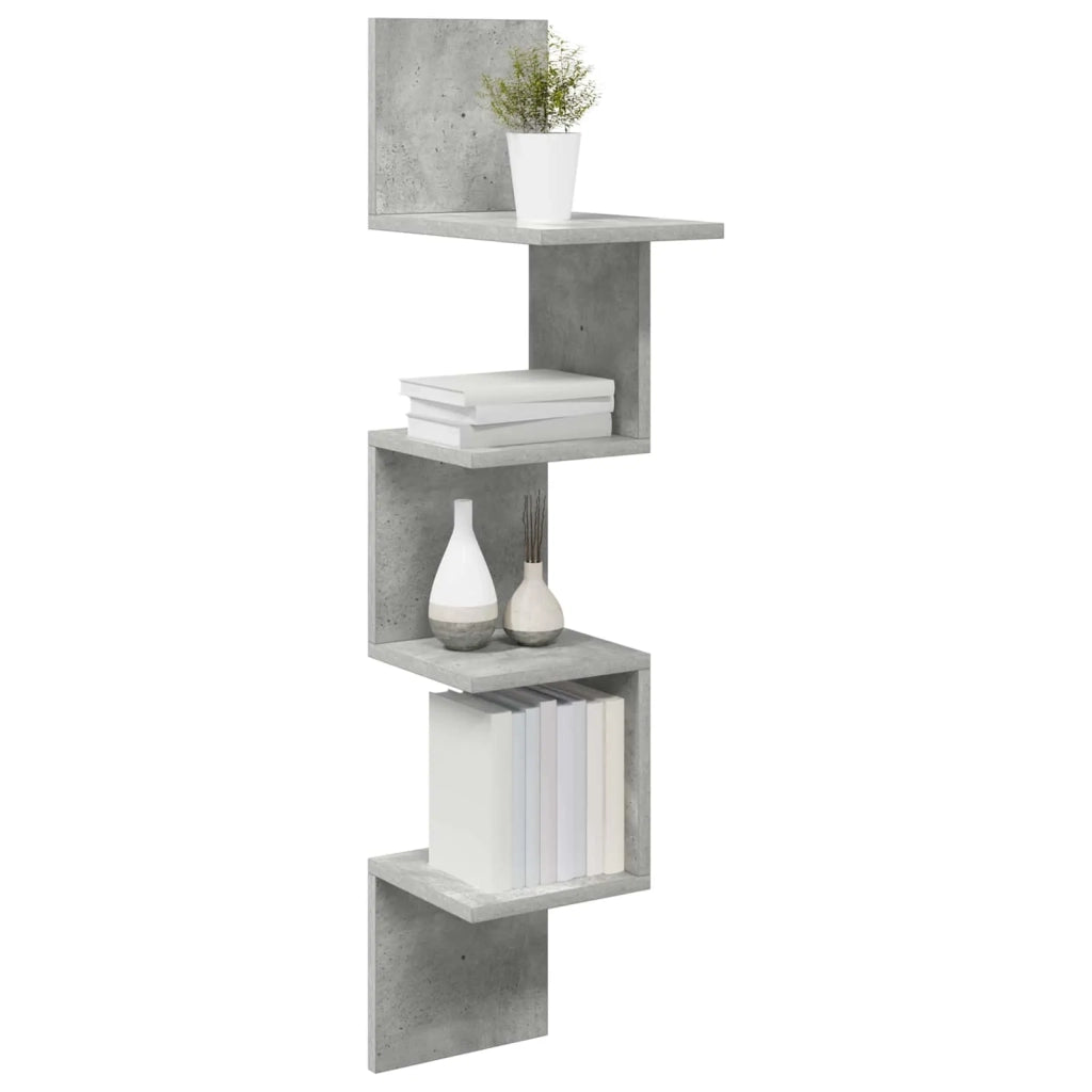 Scaffale da parete A parete Grigio Cemento 32 x 21 x 107 cm 8012135